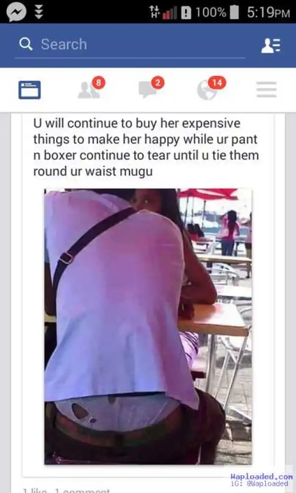 Photo: Guy Wearing Torn Underwear Takes A Young Lady Out On A Date